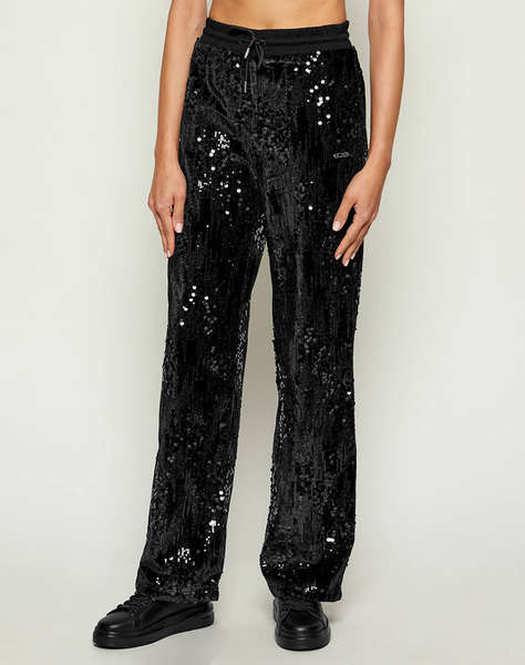 GUESS SEQUINS WIDE LEG PANTS PANTALONI DE DAMA