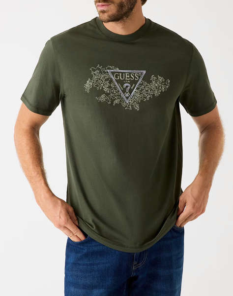 GUESS CN SS EMBROIDERY TRIANGLE TEE BLUZA DE BARBATI