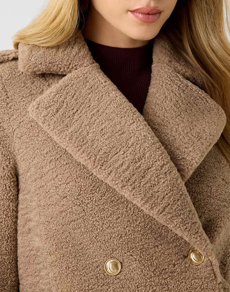 GUESS LAILA FAUX FUR BONDED COAT DE DAMA
