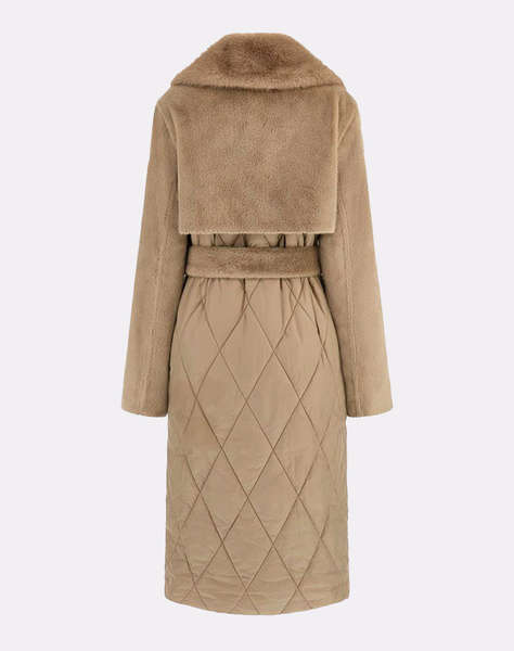 GUESS JOLE FAUX FUR MIX NYLON COAT DE DAMA