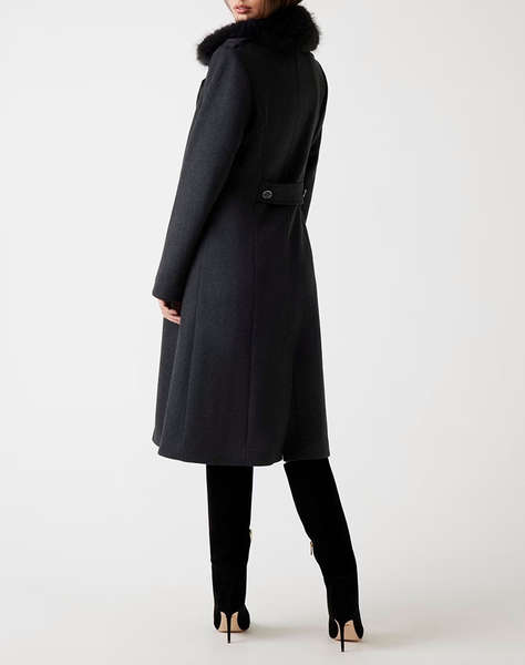 GUESS KAROLE FUR COLLAR COAT WOMEN