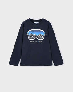 MAYORAL Bluza cu maneca lunga cu print argintiu