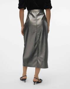VERO MODA VMCAMILLA COATED MIDI SKIRT
