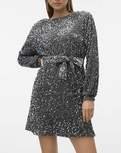 VERO MODA VMBELLA LS BOATNECK SHORT DRESS JRS