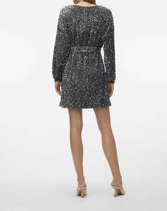 VERO MODA VMBELLA LS BOATNECK SHORT DRESS JRS