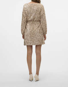 VERO MODA VMBELLA LS BOATNECK SHORT DRESS JRS