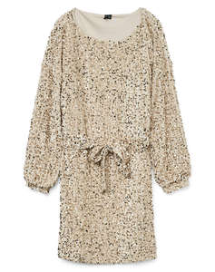 VERO MODA VMBELLA LS BOATNECK SHORT DRESS JRS