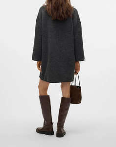 AWARE BY VERO MODA VMGEMMA LS ROLL NECK KNIT DRESS VMA NOOS