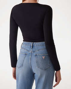 GUESS LS CN SHINY TRIANGLE TEE BLUZA DE DAMA