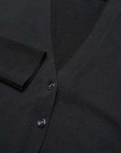 LAUREN RALPH LAUREN COTTON MODAL-LS VN CARDIGAN