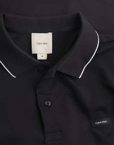 CALVIN KLEIN STRETCH PIQUE TIPPING POLO