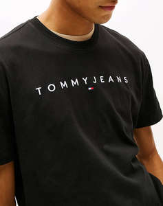 TOMMY JEANS TJM REG LINEAR LOGO TEE EXT