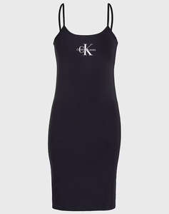 CALVIN KLEIN JEANS MONOLOGO STRAPPY DRESS