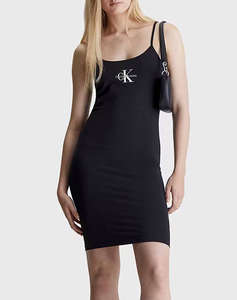CALVIN KLEIN JEANS MONOLOGO STRAPPY DRESS