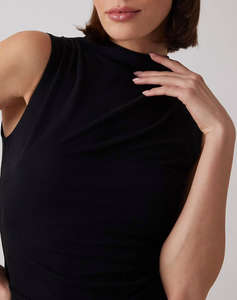GUESS ZAMA BUTTON DETAIL DRESS ROCHIE DE DAMA