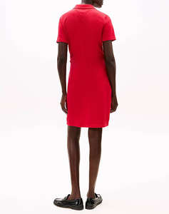 TOMMY HILFIGER SLIM OPEN NK POLO DRESS SS