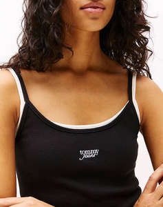 TOMMY JEANS TJW SCRIPT STRAP MIDI DRESS EXT