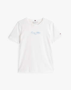 TOMMY HILFIGER REG SCRIPT C-NK TEE SS