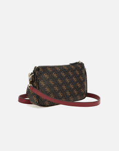 GUESS NOELLE DBL POUCH CROSSBODY GEANTA DE DAMA (Dimensiuni: 24 x 14 x 5cm.)