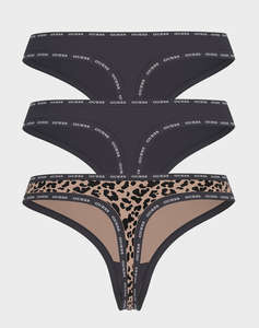 GUESS 3PACK PRINTED BASIC THONG LENJERIE INTIMA DE DAMA