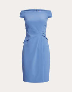 LAUREN RALPH LAUREN SARAN SHORT-SHORT SLEEVE COCKTAIL DRESS