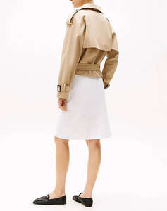 TOMMY HILFIGER COTTON CROP TRENCH