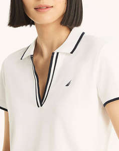 NAUTICA BLUZA POLO KM S/S TIPPED SPLIT NECK OCEAN POLO