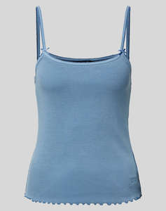 TOMMY JEANS TJW SLIM SCALLOP RIB TOP