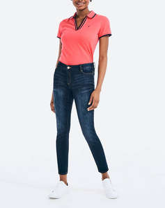 NAUTICA BLUZA POLO KM S/S TIPPED SPLIT NECK OCEAN POLO