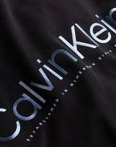 CALVIN KLEIN SATIN BONDED LOGO T-SHIRT