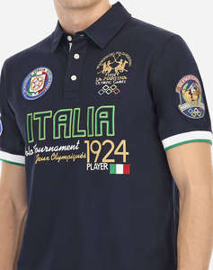 LA MARTINA BLUZA POLO KM MAN S/S POLO PIQUET STRETCH