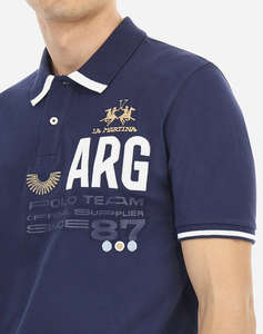 LA MARTINA BLUZA POLO KM MAN S/S POLO PIQUET STRETCH