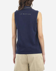 LA MARTINA BLUZA POLO XΜ WOMAN SLEEVELESS POLO PIQUET S