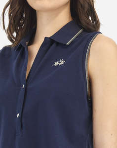 LA MARTINA BLUZA POLO XΜ WOMAN SLEEVELESS POLO PIQUET S