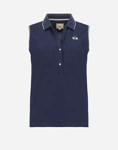 LA MARTINA BLUZA POLO XΜ WOMAN SLEEVELESS POLO PIQUET S