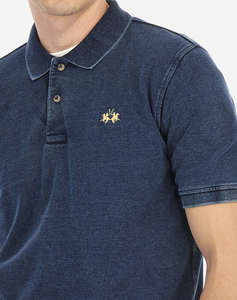 LA MARTINA BLUZA POLO KM MAN S/S POLO INDIGO PIQUET