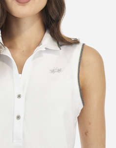 LA MARTINA BLUZA POLO XΜ WOMAN SLEEVELESS POLO PIQUET S