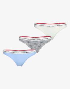 TOMMY HILFIGER 3 PACK THONG (EXT. SIZES)