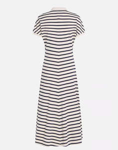 TOMMY HILFIGER LYOCELL OPEN-NK MIDI DRESS