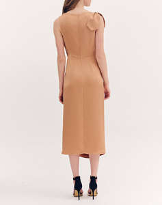 FOREL Rochie stramta satin midi