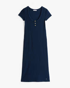 TOMMY HILFIGER SLIM HENLEY GOLD BTN DRESS