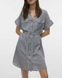 VERO MODA VMBUMPY SS SHORT SHIRT DRESS WVN GA NOOS