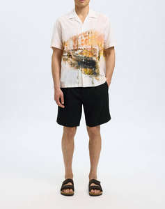 SELECTED SLHREGULAR-LEROY PLEAT SHORTS NOOS
