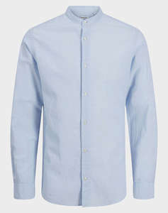 JACK&JONES JJEBREEZE LINEN BLEND BAND SHIRT LS JNR