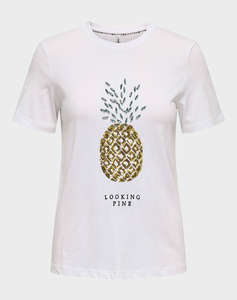 ONLY ONLKITA LIFE REG S/S PINEAPPLE TOP JRS