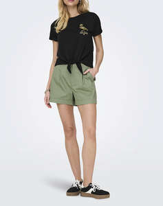 ONLY ONLDORA S/S KNOT FOLD-UP TOP JRS