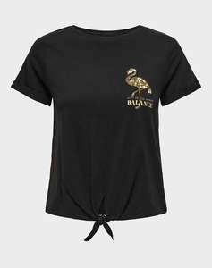 ONLY ONLDORA S/S KNOT FOLD-UP TOP JRS
