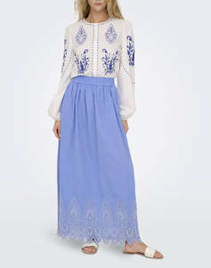 ONLY ONLTULUM EMB MAXI SKIRT WVN