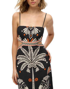 SUPERDRY D2 STUD STATEMENT CUT-OUT MAXI DRESS ROCHIE DE DAMA