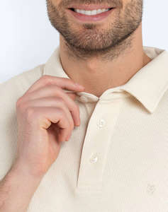THE BOSTONIANS BLUZA POLO PIQUE WAFFLE REGULAR FIT